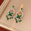 Alloy Zircon Butterfly Water Drop Earrings And Necklace Set Electroplated Highend Fashion Jewelry For Women