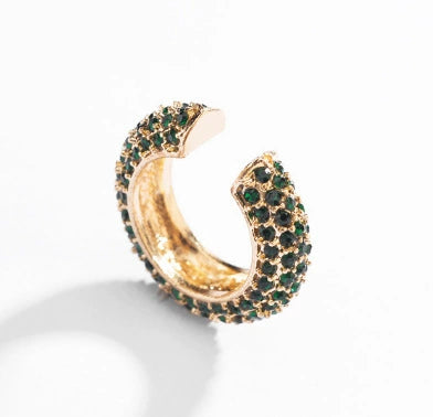 Alloy Zircon Electroplated Ctype Natural Style Earrings For Women