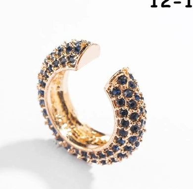 Alloy Zircon Electroplated Ctype Natural Style Earrings For Women