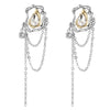 Alloy Zircon Geometric Star Tassel Women's Earrings Light Luxury Niche Ins Sweet Cool Highend
