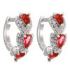 Alloy Zircon Heart Shape Ear Ring With Diamond Styling For Women