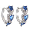 Alloy Zircon Heart Shape Ear Ring With Diamond Styling For Women