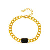 Alloy Zircon Inlaid Geometric Square Bracelet