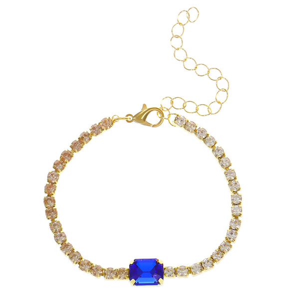 Alloy Zircon Inlaid Geometric Square Bracelet