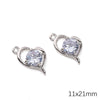 Alloy Zircon Jewelry Accessories With Square Pattern Love Key Butterfly Pendant For Diy Handmade Bracelet And Earrings