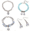 Alloy Zircon Jewelry Accessories With Square Pattern Love Key Butterfly Pendant For Diy Handmade Bracelet And Earrings