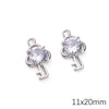 Alloy Zircon Jewelry Accessories With Square Pattern Love Key Butterfly Pendant For Diy Handmade Bracelet And Earrings