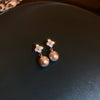 Alloy Zircon Pearl Geometric Earrings For Women Highend Minimalist Retro Style