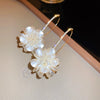 Alloy Zircon Pearl Geometric Earrings For Women Highend Minimalist Retro Style