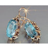 Alloy Zircon Star Flower Earrings With Multilayer Vintage Design And Electroplated Finish