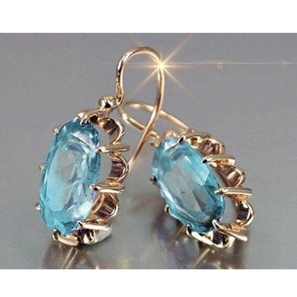 Alloy Zircon Star Flower Earrings With Multilayer Vintage Design And Electroplated Finish