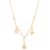 Alloy Zircon Starfish Pendant Necklace For Women Electroplated Animal Style Jewelry