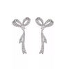 Alloy Zirconia Bow Earrings For Women