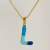 Alphabet 316L Stainless Steel Oil Drop Pendant Necklace Accessories For Women