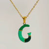 Alphabet 316L Stainless Steel Oil Drop Pendant Necklace Accessories For Women