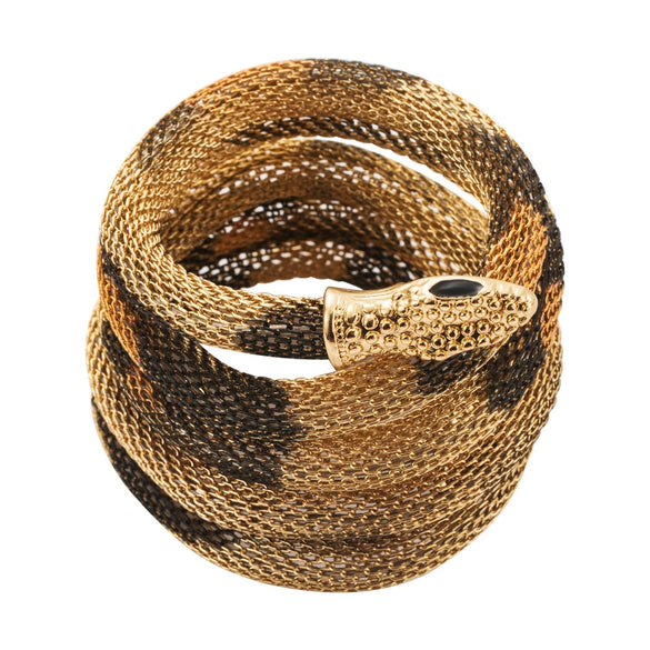 Alternative Stylish Exaggerated Punk Style Alloy Snakeshaped Animal Print Electroplated Unisex Bracelet Necklace