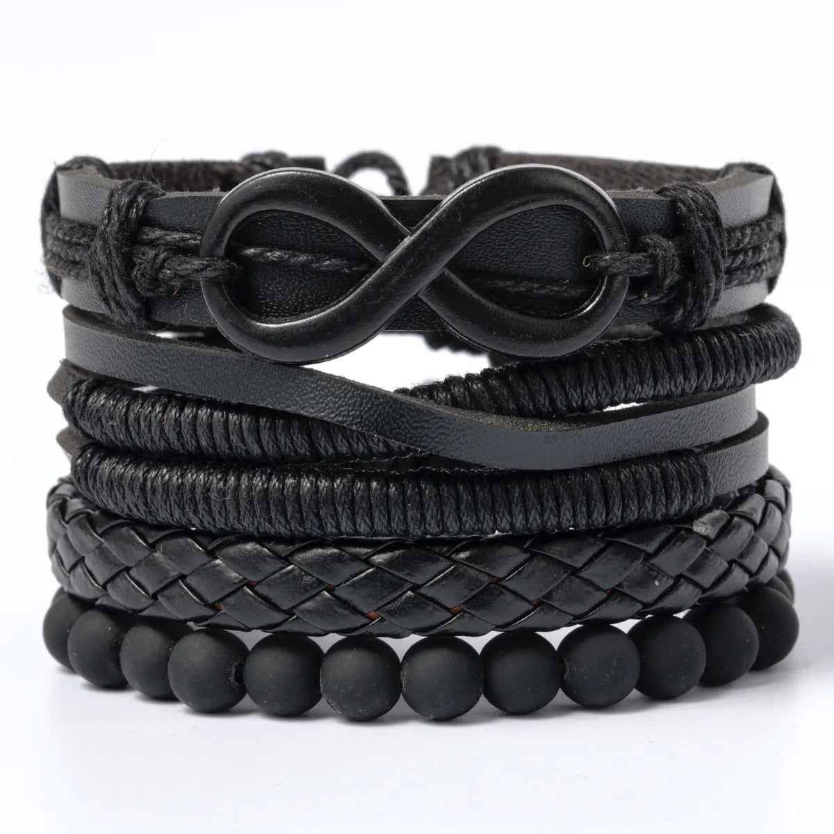 Ethnic Style Leaf Pu Leather Alloy Braid Unisex Bracelets