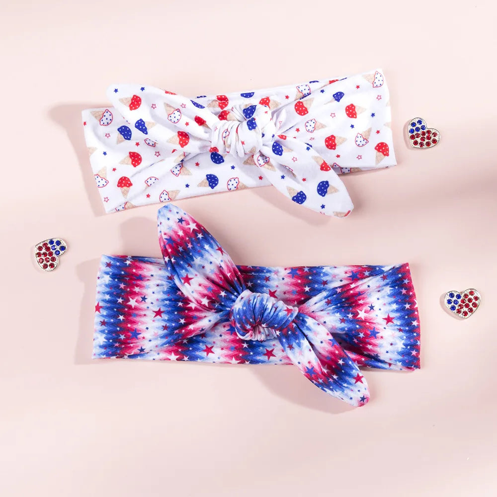 American Independence Day Children'S Elastic Print Bunny Ears Star Headband