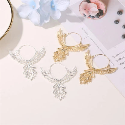 Fashion Wings Plating Alloy No Inlaid Earrings