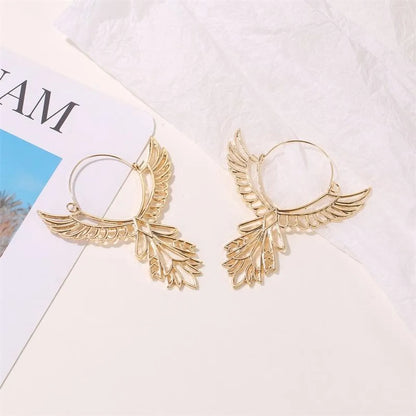 Fashion Wings Plating Alloy No Inlaid Earrings