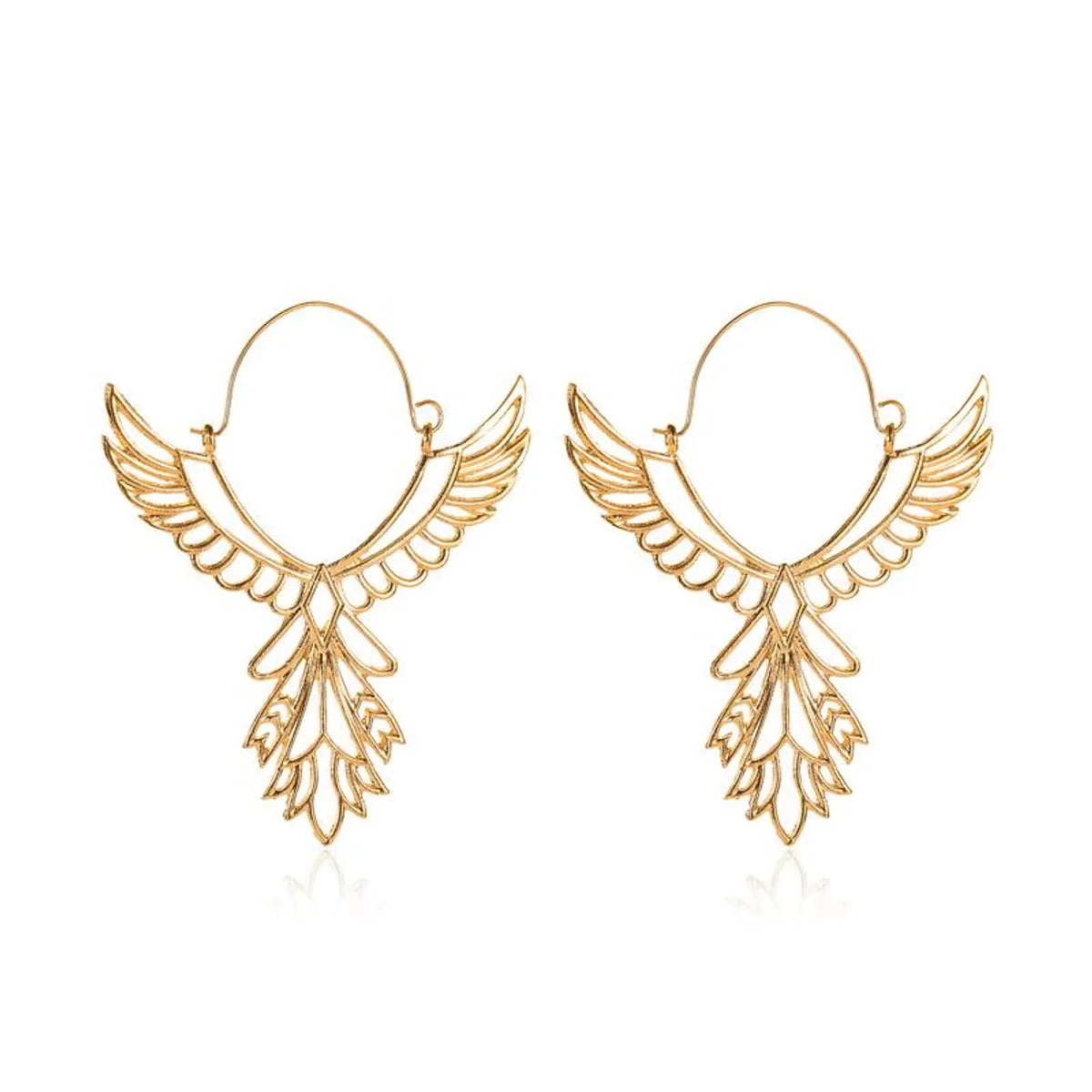 Fashion Wings Plating Alloy No Inlaid Earrings