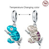Animal Chameleon Pendant 925 Silver Accessories Dripping Oil Design