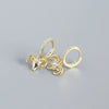 Animal Ear Buckle Sheep Head Diamond S925 Sterling Silver Electroplated Earrings