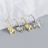 Animal Ear Buckle Sheep Head Diamond S925 Sterling Silver Electroplated Earrings