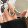 Animal Retro 925 Sterling Silver Ring Female Snake Cat Elephant Special-Interest Design Niello Jewelry Open-End Personality Ring No