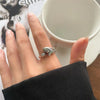 Animal Retro 925 Sterling Silver Ring Female Snake Cat Elephant Special-Interest Design Niello Jewelry Open-End Personality Ring No