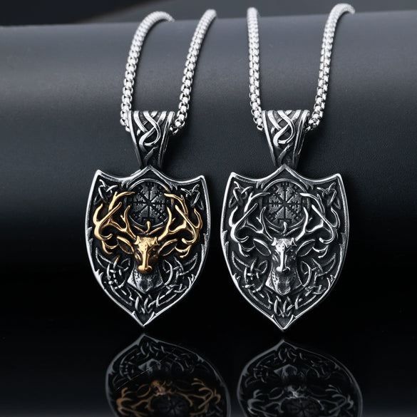Animal Shape Geometric Stainless Steel Pendant Necklace With Polishing Treatment