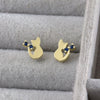 Animal Style Copper Earrings With Diamond Encrusted And Electroplating Process For Women
