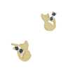 Animal Style Copper Earrings With Diamond Encrusted And Electroplating Process For Women