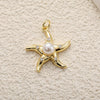 Animal Style Copper Platinum Plated Starfish Conch Love Jewelry Accessories Pendant With Zircon Eyes Turtle Wings Earrings Necklace Pendant