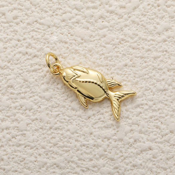 Animal Style Copper Platinum Plated Starfish Conch Love Jewelry Accessories Pendant With Zircon Eyes Turtle Wings Earrings Necklace Pendant