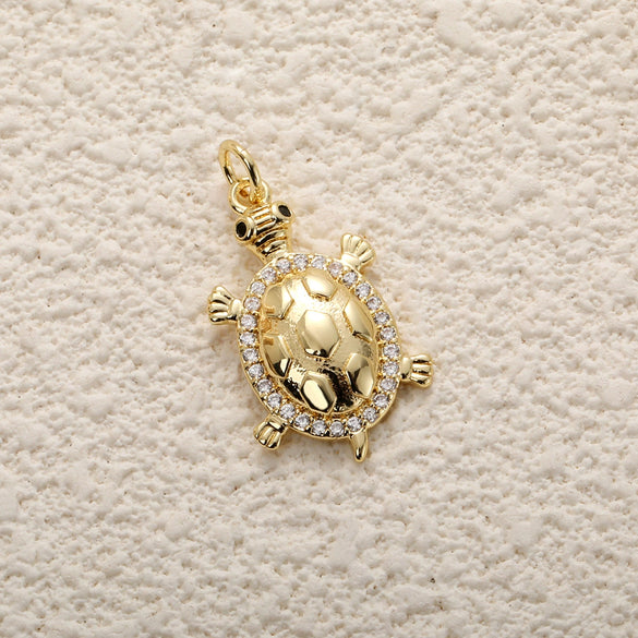 Animal Style Copper Platinum Plated Starfish Conch Love Jewelry Accessories Pendant With Zircon Eyes Turtle Wings Earrings Necklace Pendant