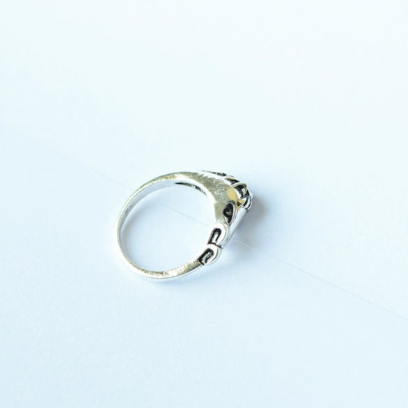 Animal Zodiac Alloy Ring With Cartoon Characters Oil Treated Unisex Jewelry