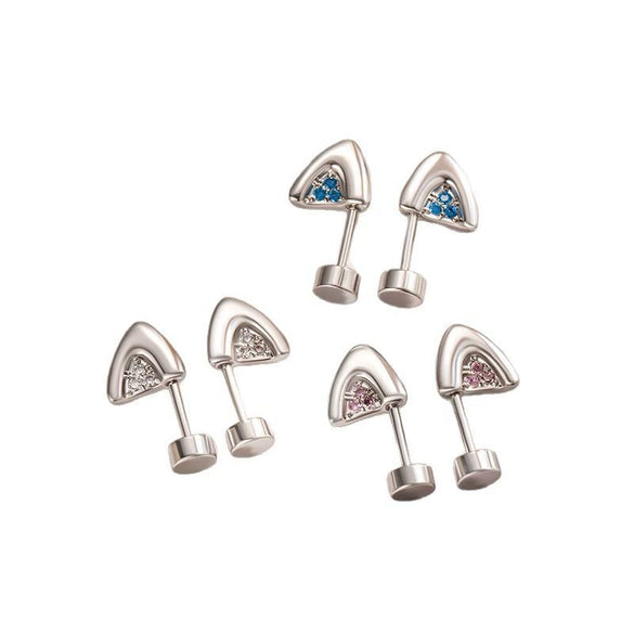 Animal Zodiac Style Metal Electroplated Kitten Ear Titanium Steel Ear Bone Nail Women's Earrings