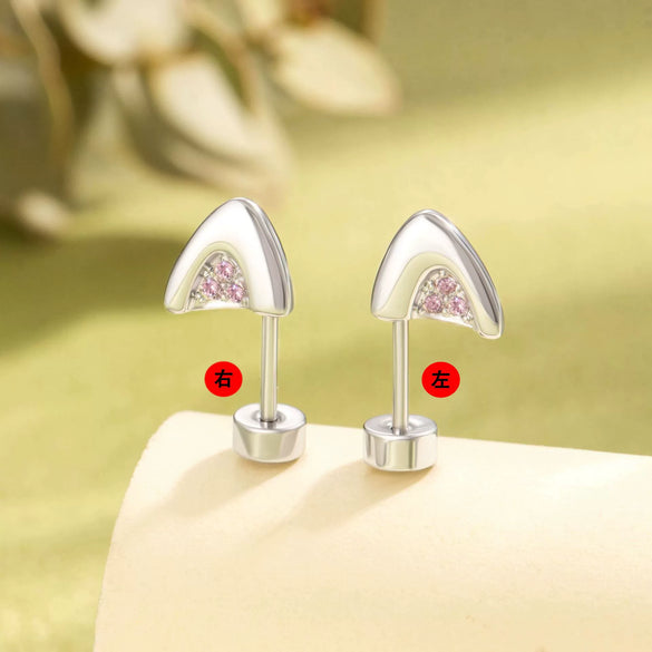 Animal Zodiac Style Metal Electroplated Kitten Ear Titanium Steel Ear Bone Nail Women's Earrings