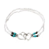 Anklet Alloy Geometric Style For Women With Rice Beads And Pine Stone Inlay