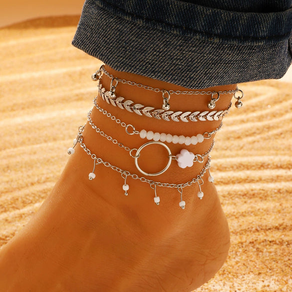 Anklet Alloy With Leaves Rose Pineapple Styling For Women