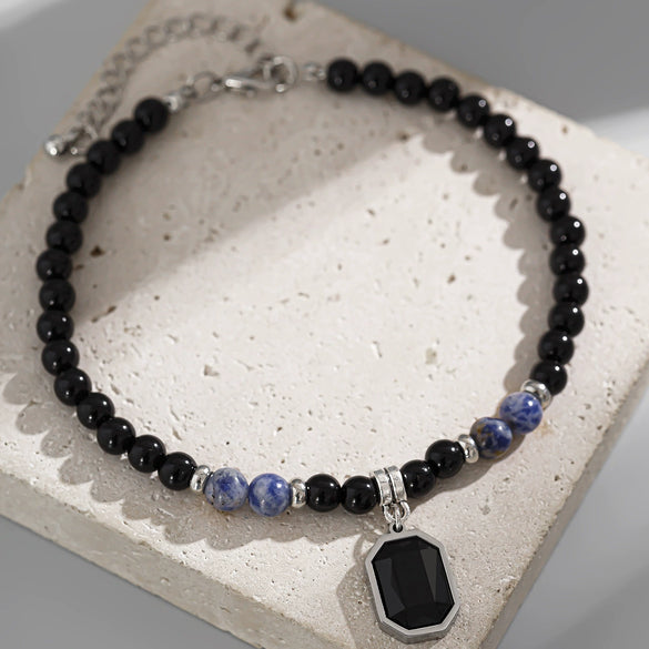 Anklet Glass Glaze Ushape Alloy Inlaid Artificial And Semiprecious Stones Men's Hiphop Simple