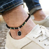 Anklet Glass Glaze Ushape Alloy Inlaid Artificial And Semiprecious Stones Men's Hiphop Simple