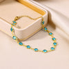 Anklet Jewelry Accessories Stainless Steel Glass Glazed Alloy Inlaid With Artificial Gemstones And Semiprecious Stones Geometric Style For Women