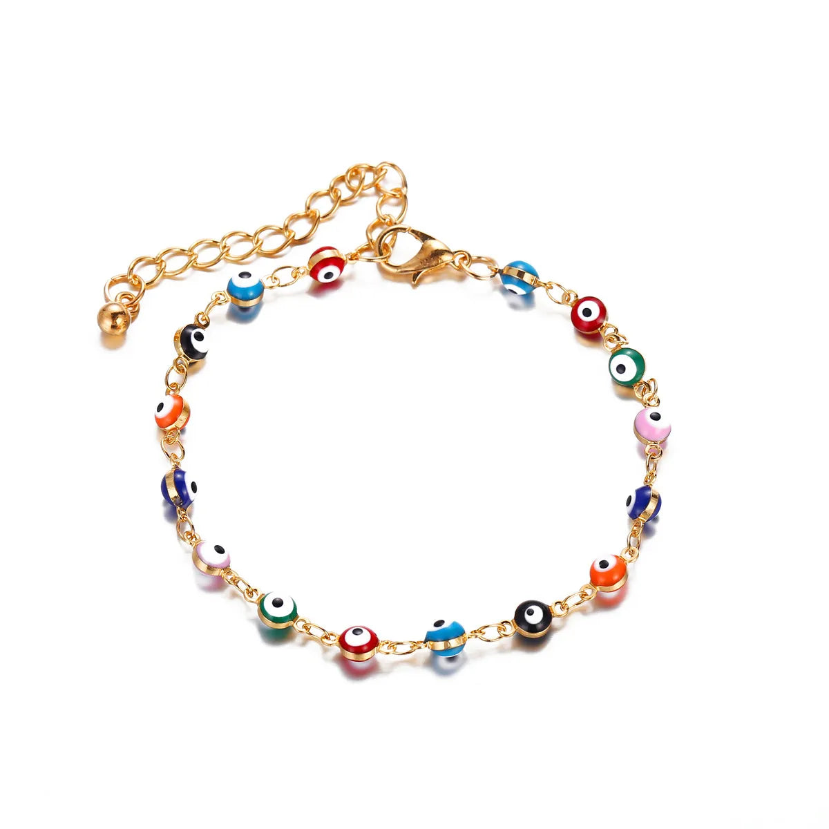 Anklet Jewelry Creative Simple  Seven Color Water Drop Devil'S Eye Anklet  Wholesale Nihaojewelry