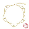 Anklet S925 Sterling Silver Geometric Bohemian Style