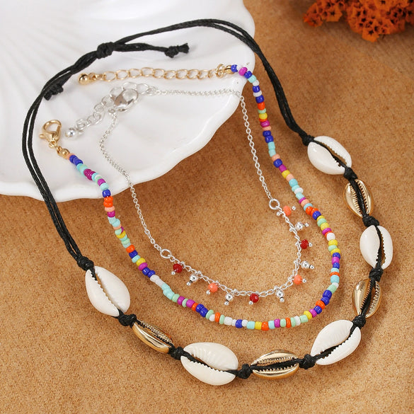 Anklet Wooden Beads Coconut Shell Shell Geometric Style Braided Adjustable For Men