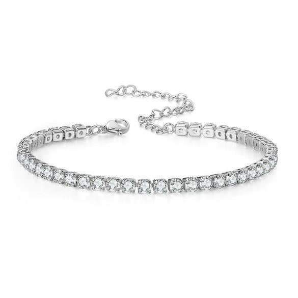 Anklet Zircon Gold Plated Geometric Female Jewelry