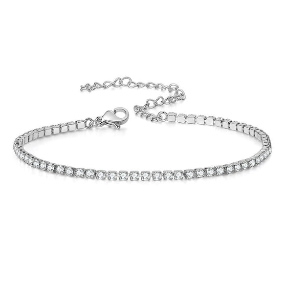 Anklet Zircon Gold Plated Geometric Female Jewelry