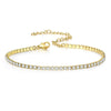 Anklet Zircon Gold Plated Geometric Female Jewelry